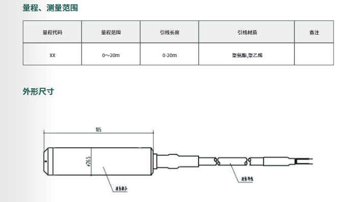 ?？滴⒂皵U散硅投入式液位計HM-PL0N參數(shù)